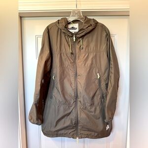 Penfield Lightweight Windbreaker Jacket Hooded Olive Green Size M